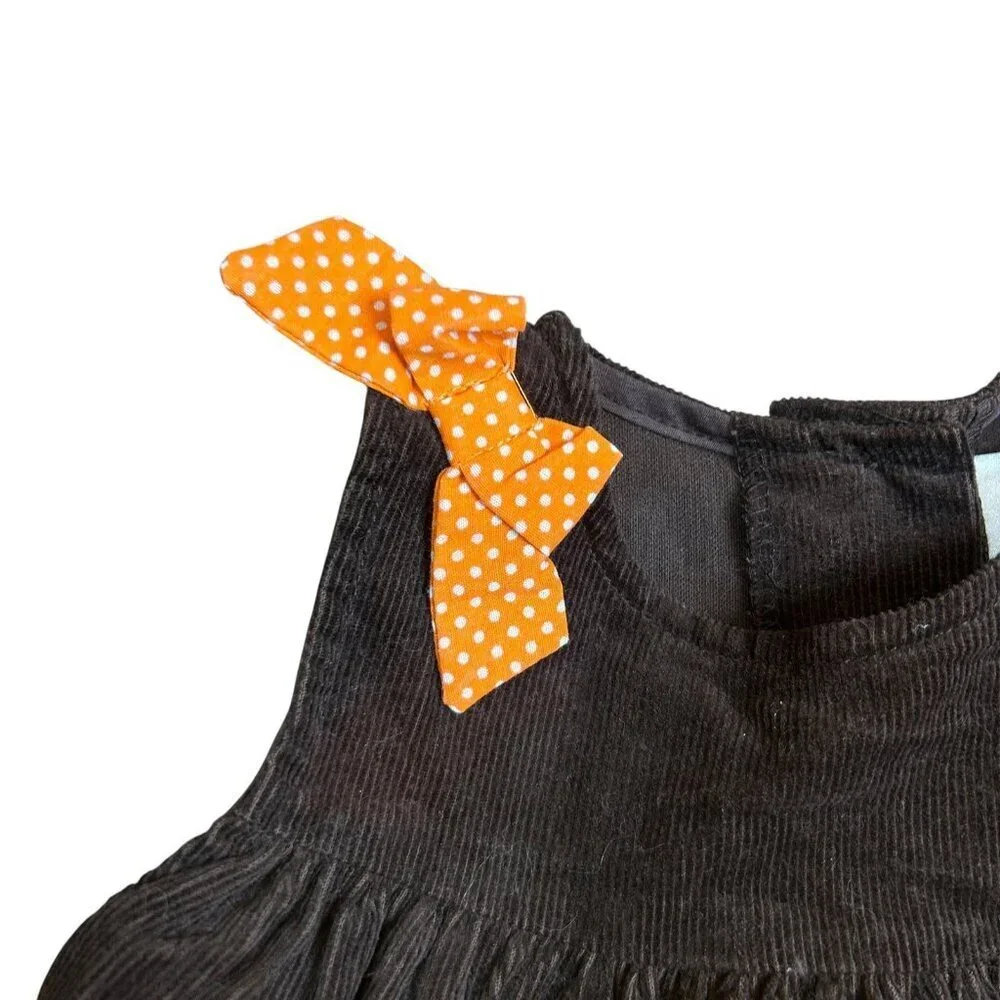 Rare Editions Baby's First Thanksgiving Corduroy  Dress Size 3-6 Months NWOT